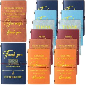 18 Pack Thank You Gifts Leather Journal Bulk Employee Appreciation Gift Coworker Inspirational Notebooks May You Proud of the Work You Do Easter Gifts for Team Colleague Doctor Teacher Nurse