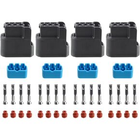 AUTOKAY 4Pcs 3-Pin Ignition Coil Pack Connector Plug Housing Compatible with Honda S2000 F20 F22