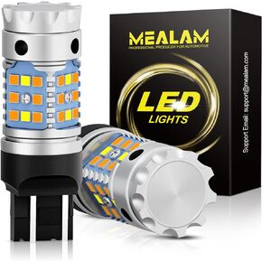 1157 2057 2357 7528 LED Switchback Bulbs, 300% Brightness, Built-in Load Resistor, 360-degree Illumination 40 SMD Chips for Car, Truck Turn Signal Day Time Running Parking Light (Pack of 2)