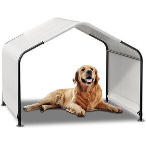 Outdoor Dog Shade Dog Tent for Large Medium Dogs - Waterproof Pet Tent for Medium to Large Dogs, Cats, and Livestock with Sturdy Steel Frame and Ground Nails