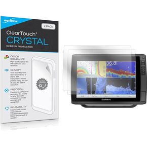 BoxWave Screen Protector Compatible with Garmin echoMAP Ultra 126sv - ClearTouch Crystal (2-Pack), HD Film Skin - Shields from Scratches