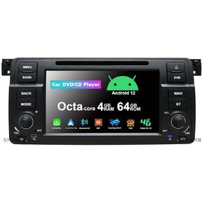 SWTNVIN CarPlay & Android Auto Car Stereo Radio Android 13 DVD Player for BMW 3 Series E46 Rover MG ZT 1999-2005 Built-in 4G LTE Dual WiFi DSP BT5.0 GPS SWC 7 inch IPS Octa-core 4+64G