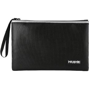 Fireproof Waterproof Money Document Bag - Safe Zipper Bags with Reflective Strip, Fire & Water Proof Storage Organizer Pouch for A4 Important Documents Holder,File,Cash,Passport,Tablet (13.4" x 9.8")