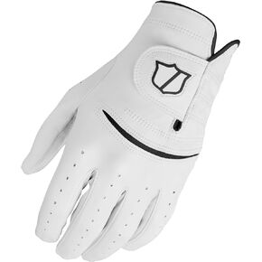 WILSON Staff Model Golf Glove - Men's Left Hand, White/Black, Large