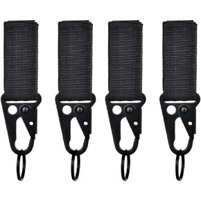 JEELAD Enlarged Mouth Clips Tactical Gear Keychain Hooks Sling Clasp Carabiner Clips Buckle with Spring for Outdoor Paracord Outdoors Bag Backpack