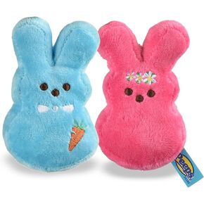 Peeps Bunnies Plush Catnip Cat Toys in Pink and Blue, 4"- 2 Count | Small Cat Toy Set with 2 Cat Toys | Catnip Cat Toys Plush Cat Toys from Peeps Marshmallow Candy Brand in Kuwait