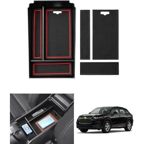 Autorder Center Console Organizer for 2023 2024 Honda HR-V HRV Accessories Armrest Storage Box Secondary Insert Tray with 2 Color Mats