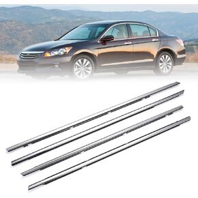 حزام مانع لتسرب الماء من الكروم متوافق مع Honda Accord 2008-2012 للسائق الأمامي والخلفي الأيسر والباب الجانبي الأيمن للركاب والنافذة الخارجية # 72410-TA0-A01 72450-TA0-A01
