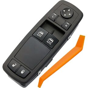 Window Switch Fits for 2013-2021 Ram 1500,2013-2018 Ram 2500 3500 4500 5500.Left Front Driver Side Control Door vidrios Master Power Switch. Replaces 68148893AA 68148893AB (Green Light)