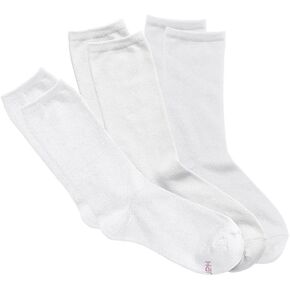 Hanes Women's Comfortfit Cushion Crew Socks 3-Pack