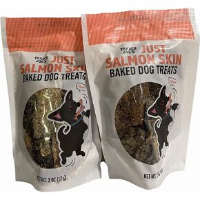 Trader Joe's Just Salmon Skin Baked Dog Treats 2oz -Pack of 2