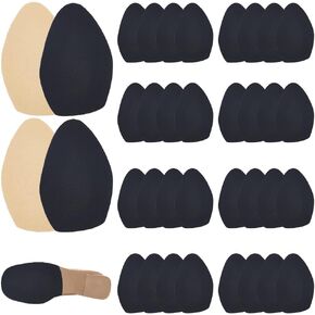 PandaHall 20pcs Shoe Sole Protectors Black Shoe Bottom Grip Pads Noise Reduction Shoes Cushion Shoe Grips on Bottom of Shoes Stick-on Suede Soles Pads for High-Heels Boots Leather Shoes, 83X128mm