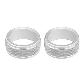 2 Pcs AC Climate Control Knob Rings Compatible for Toyota Camry 2021-2023, Durable Aluminum Alloy Black Interior Air Conditioning Knob Ring Cover Trim