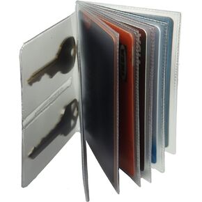 One Heavy Duty Vinyl 6 Pages Insert with Key Pages for Bifold or Trifolds Wallet Made in USA