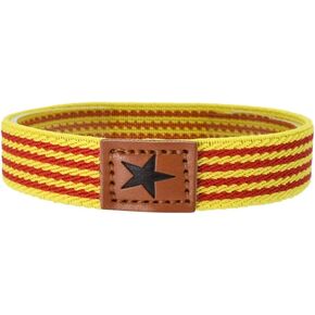BDM Men's and women's fabric bracelet with the flag of Catalonia Senyera de Catalunya elastic and adjustable for the wrist