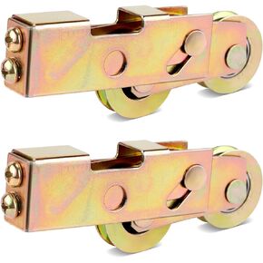 2pcs 1-1/4 Inch Sliding Patio Door Rollers, Sliding Door Tandem Roller Assembly Sliding Glass Door Wheels Replacement Hardware for Screen Doors, Gates, Windows