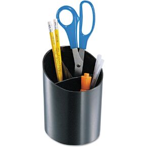 Officemate Recycled Big Pencil Cup, Plastic, 4.25 x 4.5 x 5.75, Black
