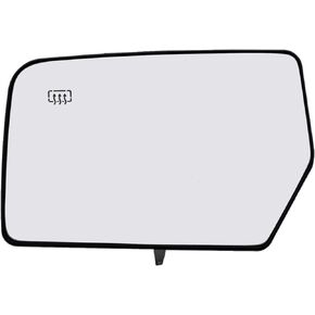 Driver Side Mirror Glass Assembly With Plastic Backing Plate Heated Compatible with 2007-2011 Ford Expedition, 2007-2012 Lincoln Navigator