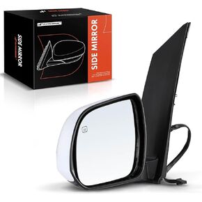 A-Premium Driver Side Power Door Mirror - Compatible with Toyota Sienna 2011-2017 - Heated Manual Folding White Outside Rear View Mirror - Replace# 8794008092C0
