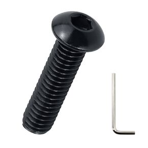 5/16-18 x 3/4" Stainless Button Socket Cap Head Screws 20 Pcs, 18-8 (304) Stainless Steel, Allen Hex Drive Button Head, Full Thread, Black Oxide Coated, Fayeploo (with Hex Wrench)