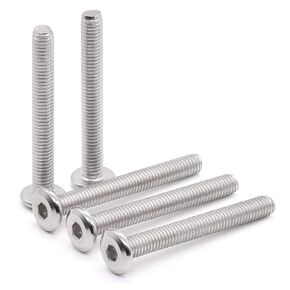 Glvaner 1/4"-20 x 1-1/4 Binding Screws Furniure Screws Connection Bolts, Socket Head Cap Screws 304 Stainless Steel Full Thread, 25 PCS