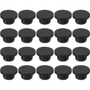 MECCANIXITY Silicone Rubber Hole Plug 17mm Diameter Soft Flexible Stopper for 16mm Hole Black 20 Pieces