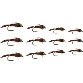 Fly Fishing Flies | Bead Head Pheasant Tail Nymph Flies | Flies for Fly Fishing | Trout Flies | Bass Flies | 4 Size Fly Fishing Assortment