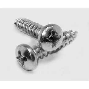 #6 x 5/8" inch Zinc Pan Head Phillips Sheet Metal Wood Screws (100 Pack) by Fasteners DP