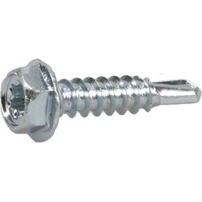 Power Pro Premium Self-Drilling Metal Screws, Zinc Plated Steel, Hex Washer Head Metal to Metal Winged Point Screws, Silver, #8 x ¾ inch, Box of 135 Screws