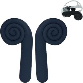 Silicone Ear Muffs for Meta Quest 3 VR Headset to Enhanced Headset Sound, Quest 3 Accessories Headphone Extension Cover (Black, 1 Pair)