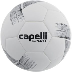 Capelli Sport Tribeca Strike Competition Elite FIFA Quality Soccer Ball - Size 5, for Youth and Adult Soccer Players, Metallic Silver/Black