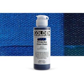 Golden Fluid Acrylics - Phthalo Blue (Green Shade) - 4 oz Bottle