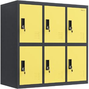 MECOLOR Steel Storage Locker with Small Body and Big Space Inside, Entryway Cabinet with Storage, Lockable Storage Cabinets for Living Room, Company, Office, Garage,Gym (blue, 6D)