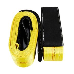 Pindex 2 Pack 2" x 20' Web Lifting Sling 11000 Lbs Breaking Force 3500 Lbs Pulling Forces Lift Sling Straps for Rocks Trees Mowers Tool Boxes in Trailers Tractors Trucks, Yellow