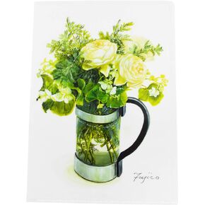 A4 Size 8.27" x 11.69" Clear Plastic Folder Flower Design Cute Froral Japan Import