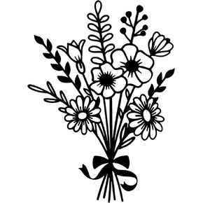 1 Sheet Birth Month Flower Bouquet Decal Wildflowers Bouquet Stickers,Boho Floral Car Bumper Decal Vinyl Floral Bouquet Gift for Plant Lovers, Women Birthday Wedding Party Decro|7.9"High(Holographic) in Kuwait