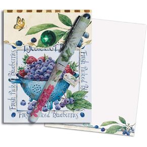 Lissom Design Matchbook Notebooks - Memo Pad with Magnetic Closure and Refillable Ballpoint Pen Mini Pocket Notepad Pen Set, 2-Piece, Fresh from The Farm