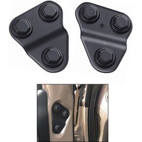 Door Screw Protection Cover Trim for 2018-2022 Jeep Wrangler JL JT Willys Sport S Rubicon Deluxe Sport Utility (Black,2PCS)(2-Door/4-Door)