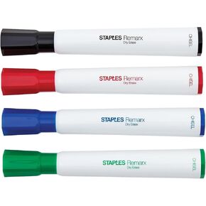 ستابلز 2056102 أقلام تحديد للمسح الجاف من ريماركس، نقاط إزميل متنوعة، 4/عبوة (29205) in Kuwait