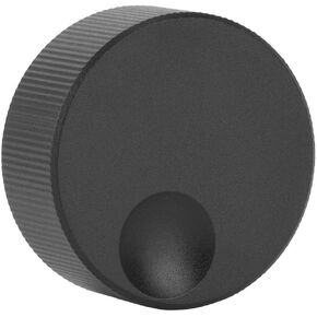 YWBL-WH Volume Control Knob Black Frosted Solid Aluminum Knob for 6mm Potentiometer 32x13mm