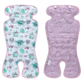 Miracle Baby Gel Car Seat Cooler Pad, Double Sides Universal Stroller Ice Cushion Cooler Mat, Summer Cooling Seat Liner Suitable for Baby Dining Chair, Child Safety Seat, One Pack (Bear + Leaves)