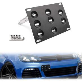 Bruce & Shark Front Bumper Tow Hook License Plate Mounting Holder Bracket for V-W Golf 6/Tiguan/PASSAT/Jetta/CC/Scirocco/Touran/SKODA.