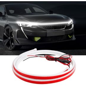 Car LED Lights Exterior, MIHAZ 70IN RGB Multicolor LED Lights for Car with App and Remote Control Flexible Hood Light Strip Waterproof 12V Engine Hood Decor Headlight for Cars, SUVs, Trucks