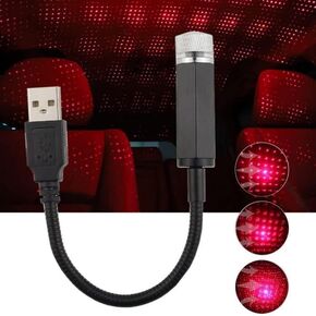 Car Interior Roof LED Star Light USB Atmosphere Starry Sky Night Projector Lamp for Car, Ceiling, Bedroom (Purple Blue)