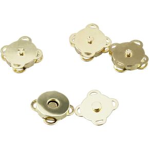AllinONE Magnetic Button Clasp Snaps for Sewing Craft Bag Clothing Scrapbooking (Silver, 18mm - 20 Sets)