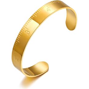 Teacher Bracelet for Women Ruler Gold Cuff Bracelet Back To School Bracelet First Day of School Bracelet for Students Back To School Teacher Appreciation Gift in Kuwait