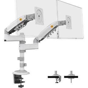 NB North Bayou Dual Monitor Desk Mount Stand Full Motion Swivel Computer Monitor Arm Fits 2 Screens up to 27'' with Load Capacity 4.4~19.8lbs for Each Monitor H180-W