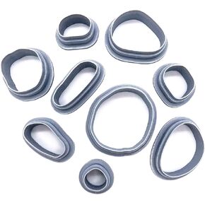 Polymer Clay Cutters – The Clayful Co Pebble Pack Set of 9 – Plastic Cutter for making Jewelry and Earring Shapes