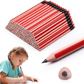 Seajan 96 Pcs 2b Jumbo Pencils, Big, Fat, Thick, Triangular Grip 7 Inch Large Pencils Refill with Eraser for Kids Beginners Preschoolers Kindergarten School Office Christmas Gifts(Black)