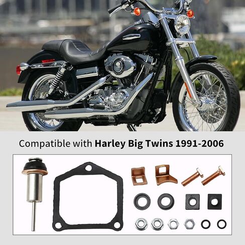 Starter Solenoid Rebuild Repair kit w/Plunger Spring Contact Compatible with Harley Big Twins 1991-2006 Dyna Electra Glide Fatboy Heritage Softail Springer Road King & Sportster 1981/up in Saudi Arabia